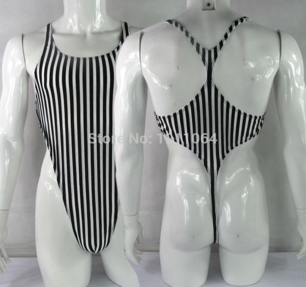 

mens bodysuit thong leotard cotton poly spandex high cut racer back g628cb3683801, Black;brown