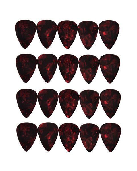 

lots of 100pcs medium 071mm guitar picks plectrums celluloid pearl red6338147