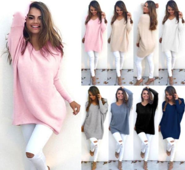 

whole new womens ladies vneck warm sweaters casual sweater jumper outwear4088609, White;black