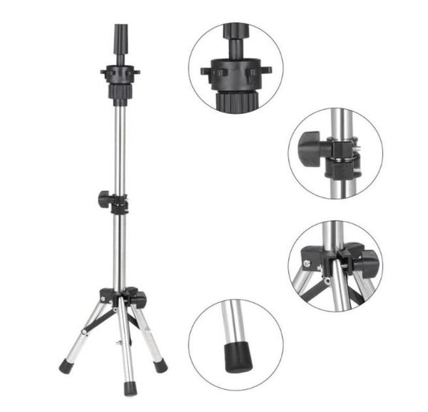 

adjustable hairdressing tripod stand mannequin head holder hairdresser training head mold clamp false stand hair wig6286317