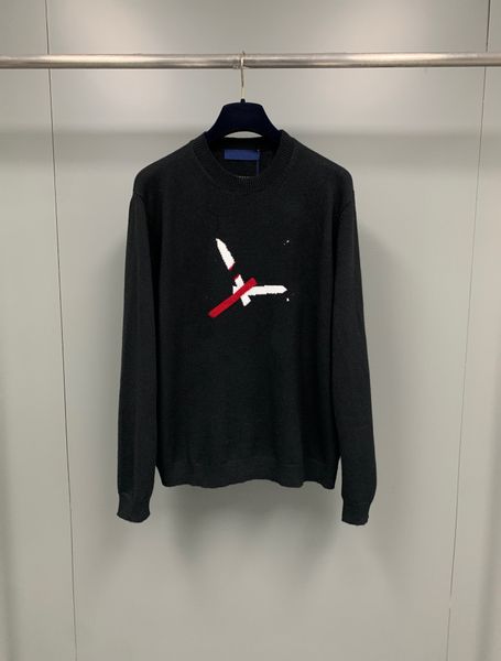 

men's designer sweaters italy paris classic rs letter short long sleeve loose pullover sweater high street ins wool sweater l0806, White;black