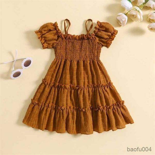 

girl's dresses ma baby gaun anak bayi perempuan gaun musim panas tanpa lengan lipit liburan untuk anak cewek musim panas d06 r230808, Red;yellow