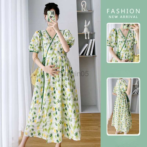 

maternity dresses fashion elegant breathable summer new 2022 maternity clothes plus size for ps shoot plus size casual pregnant dresses kore, White