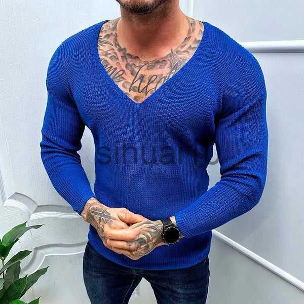 

men's sweaters butemoda men's casual v neck slim long sleeve knitted sweater men clothing spring summer pullover j230808, White;black