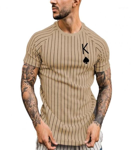 

men039s tshirts men tshirt short sleeve spade ace poker print vertical stripes slim for daily wear4836413, White;black