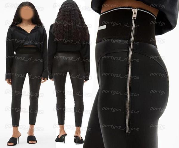 

tide pu leather women leggings pants winter spring plush petite pants cool motorcycle high rise trousers1812593, Black