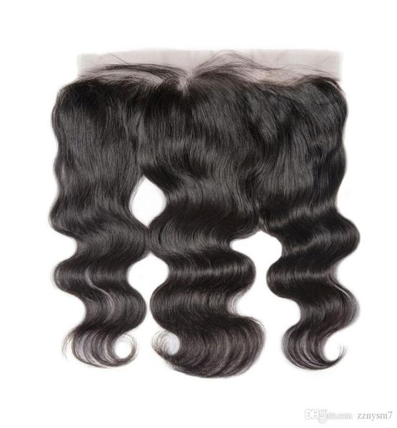 

lace frontal closure brazilian body wave remy hair 13x4 pre plucked hairline with baby hair hd transparent lace9666780, Black