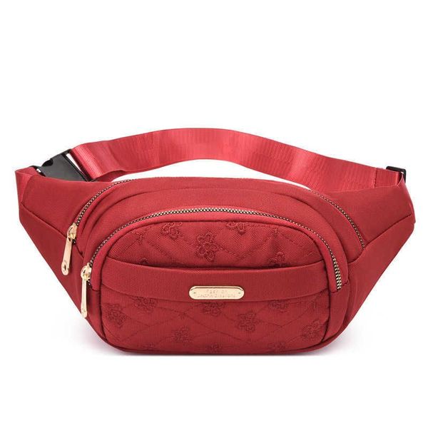 

hbp 2023 waistpack for women men red waists bag universal large capacity multi-layer practical wear-resistant waterproof oxford cloth busine