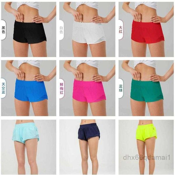 

lulus summer yoga y shorts breathable quick drying sports underwear womens pocket running fitness pants princess sportswear gym legging lu q