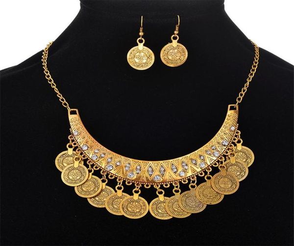 

bohemian gypsy coin pendant tribal charms statement tassel necklace ethnic carved coins nice chokers necklaces for women3062438, Silver