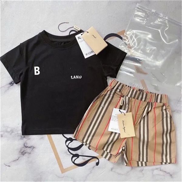 

summer clothing sets men's and women's two-piece set bear series children's clothes short sleeve t-shirt shorts pure cotton w, White