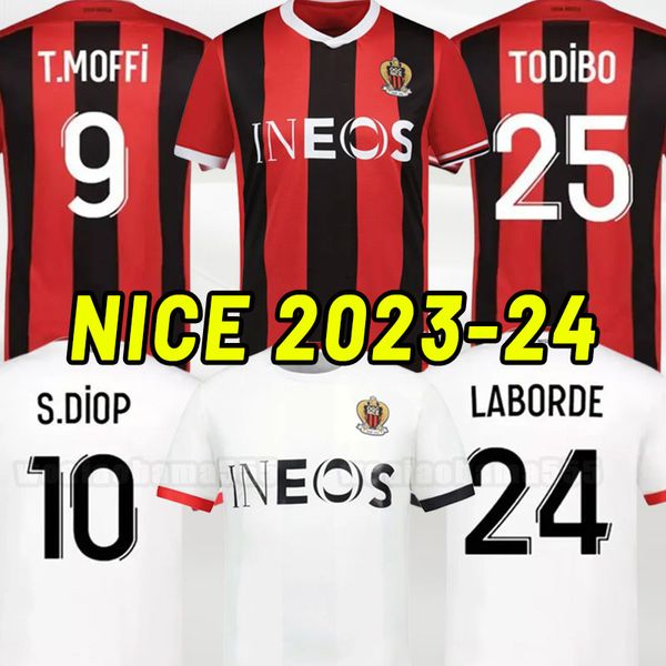 

2023 2024 ogc nice soccer jerseys dolberg todibo kluivert 23/24 atal lees melou cyprien gouiri football shirt schneiderlin claude maurice le, Black;yellow