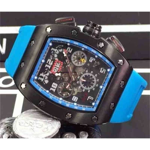 

luxury mens mechanics watch richa rm wristwatch wholesale low prices brand mens mechanical automatic rubber buckles shock resistant skeleton