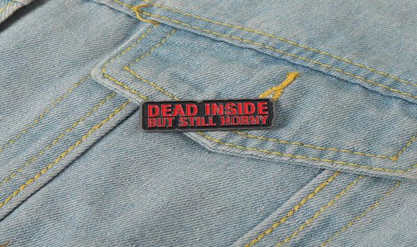 

dead inside but still horny enamel pins custom punk brooches lapel badges cool gothic quotes jewelry gift for friends1598453, Blue