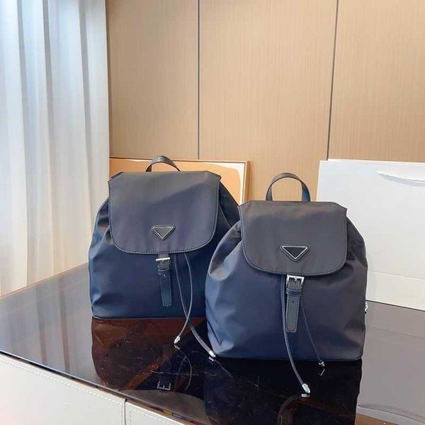 

black backpacks pbag luxury triangle backpack bag school bags woman medium size nylon students schoolbag outdoors travel bags backpack for m