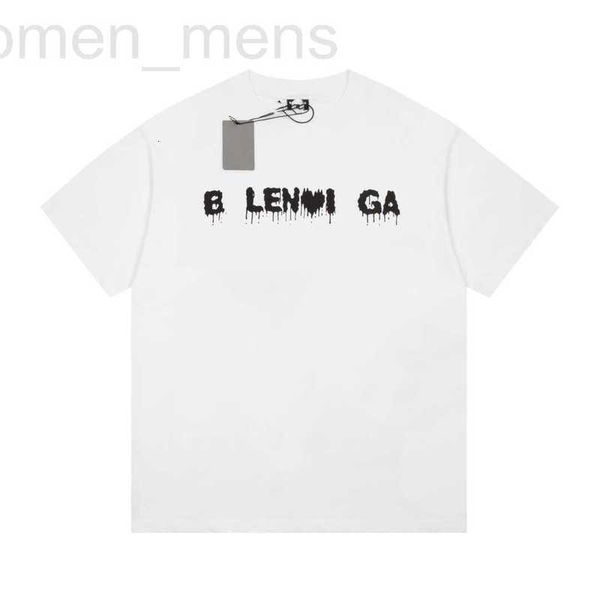 

women's t-shirt designer b family love melting letter printing mesh red same loose men's and short sleeve t-shirt 1zup, White