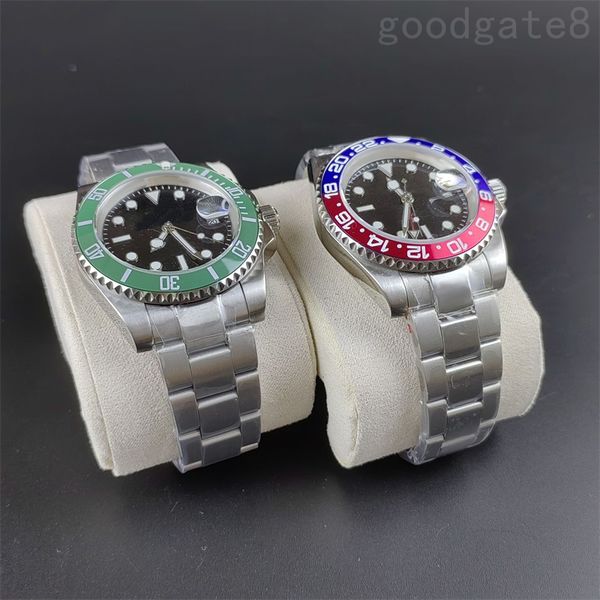 

mens watch 41mm sub automatic watches multicolor sapphire gmt plated gold strap orologio business style party womens designer watch for men, Slivery;brown