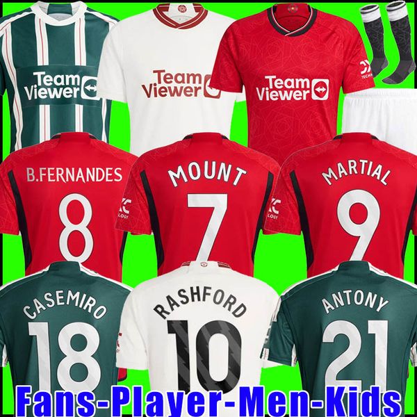 

mount sancho rashford soccer jerseys 23 24 b. fernandes manchesters 2023 2024 player version mans utds casemiro antony martinez martial foot