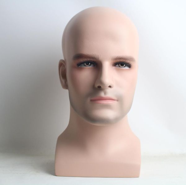 

realistic fiberglass male mannequin head for wigs and hat display7894761, White