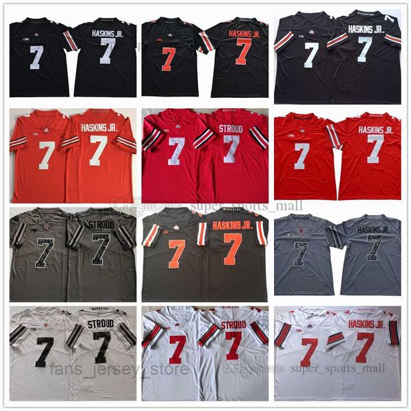 

ncaa ohio state buckeyes college football jersey 7 cj stroud dwayne haskins jr stitched mens red white black blue