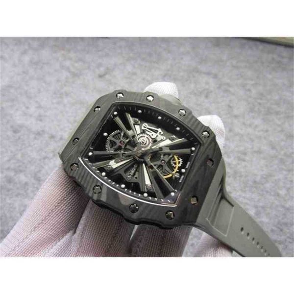 

luxury mens mechanics watch richa rm wristwatch 49mm carbon ntpt 12 12-01 tpt skeleton cool men mechanical automatic waterproof sport party