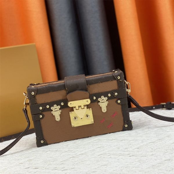 

designer petite malle shoulder bag womens monograms louiseits damier pattern canvas s-lock leather strap luxury viutonits cross body bags