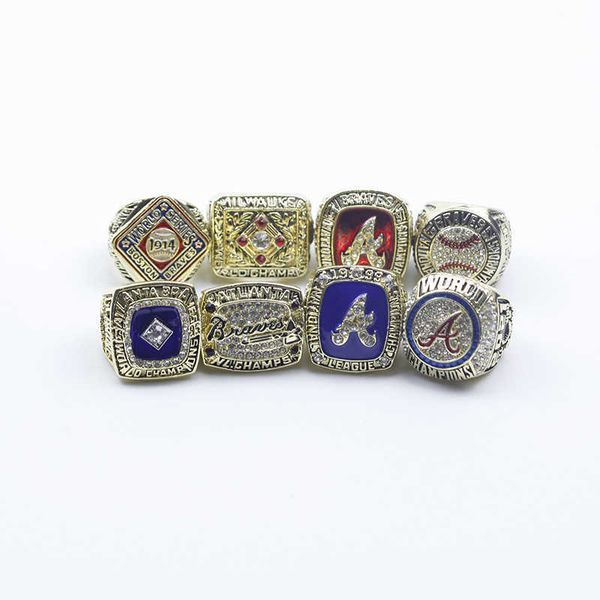 

mlb 8 warriors baseball championship ring set box, Silver