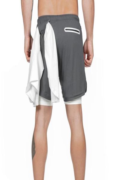 

2020 summer mens quickdrying sport shorts casual breathable camouflage print double layer running fitness gym shorts plus size6284347, White;black