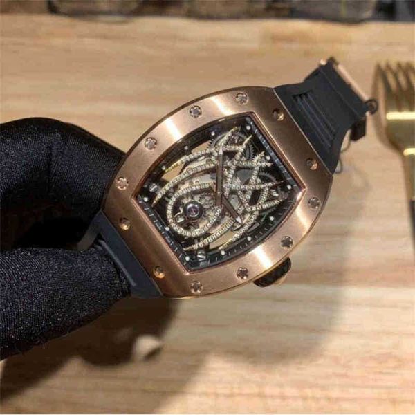 

luxury mens mechanics watch richa wristwatches men's imported 6t51 mechanical 316l steel shell 43 * 50mm spider drilling surface waterp