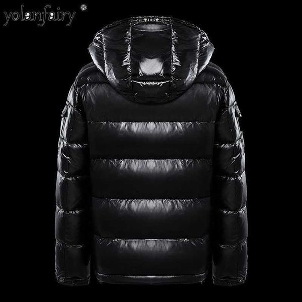 

winter down jackets for men and women clothing thick hooded bread jacket mens black shiny down coats female outwear jaqueta fcy l230520