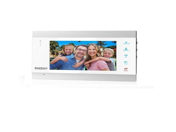 

tmezon 7 inch hd1080p smart video door phone intercom system with high definition wired doorbell camerasupport remote unlock6497606
