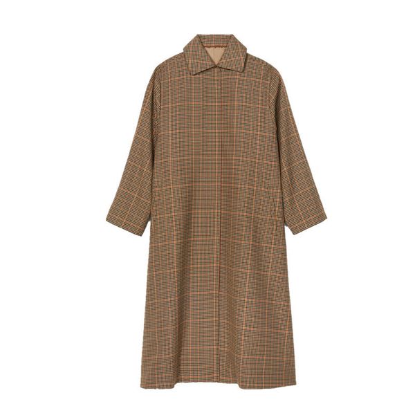 

new women s toteme overcoat classic plaid wind coat, Tan;black