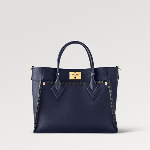 

explosion women's bags counter tote handbag m21569 on my mm perforated braiding braid weave m21585 calf leather hand bag wide strap nav