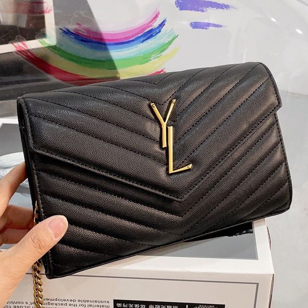 

designer bag cleo shoulder bags luxury handbags ys - loulou tote bags women's fashion cross body crocodile envelope messenger black cal