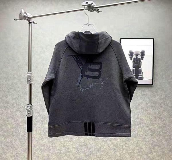 

men039s and women039s jacket y3 dark warrior sweater embroidered printed hooded zipper y3 jackets22431984294807, Black