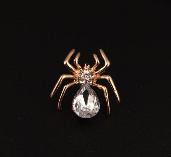 

gold silver rhinestone spider brooch vintage charms crystal wedding brooch pins women men jewelry gift3743351, Gray