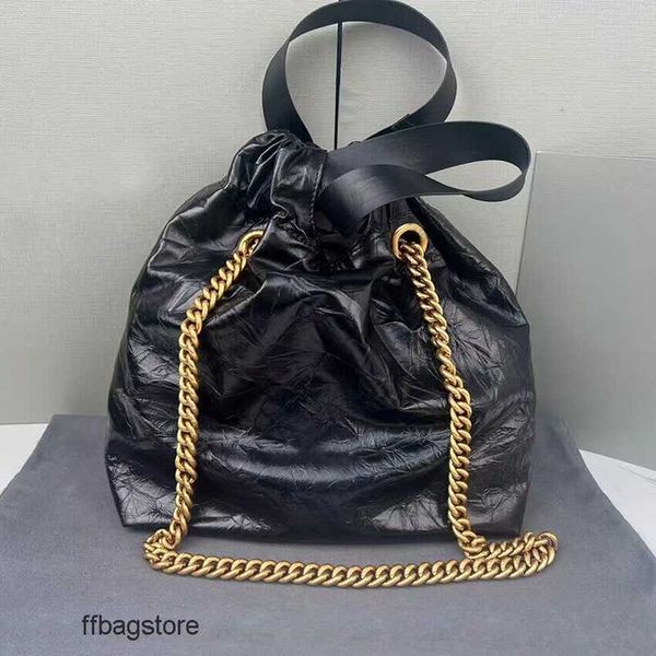 

garbage cagole bags evening drawstring cool designer le large bag girl tote capacity 23 crush chain wrap head layer cowhide pleated one shou