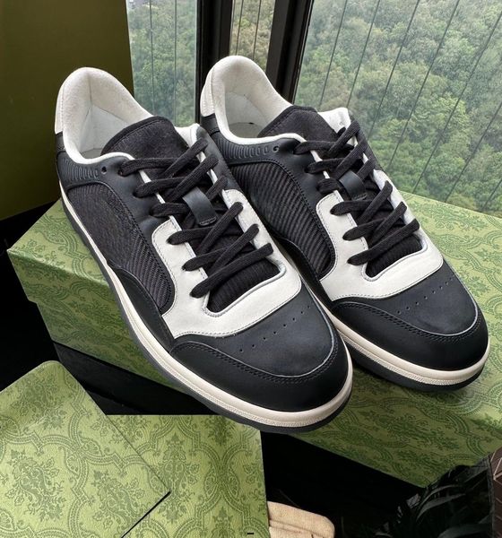 

designer shoes luxury g men women mac80 genuine leather low lace-up casual sneakers outdoor zapatillas driving shoes 35-45, Black