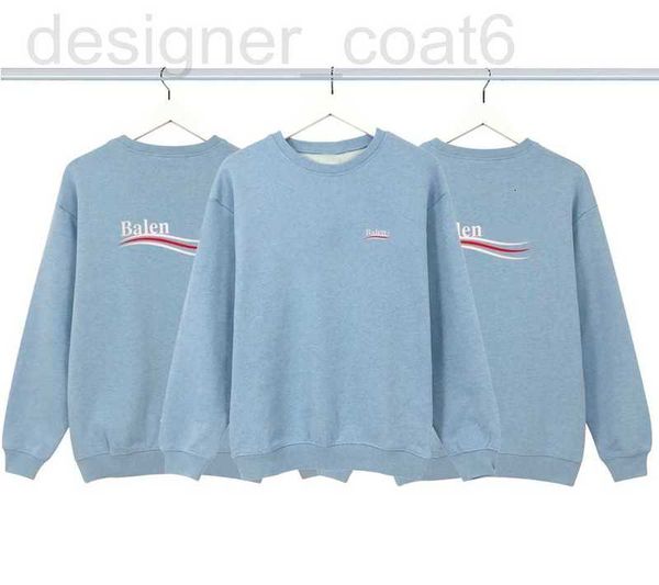 

women's hoodies & sweatshirts designer the correct version of b family's spring and summer new cola wave round neck sweater couple, Black