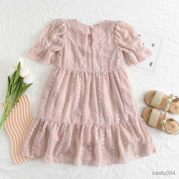 

girl's dresses gaun putri anak perempuan renda baru gaun musim panas anak perempuan gaun tutu anak perempuan lengan ruffle solid pakaia, Red;yellow