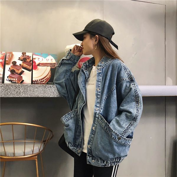 

womens jackets spring autumn selling korean fashion denim jacket women casual ladies wear nice wholesale drop 230808, Black;brown