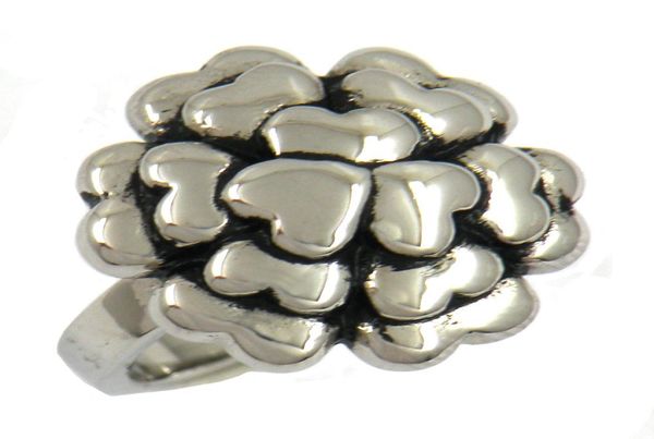 

fanssteel stainless steel punk vintage mens or womens jewelry heart flower ring love ring biker ring fsr08w638351399, Silver