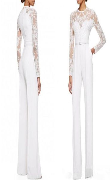 

new 2019 mother of the bride pant suits jumpsuit with lace long sleeves zipper back wedding guest dress party gowns3812759, Black;red