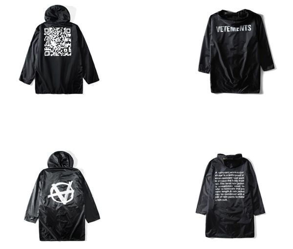 

1:1 s women men long style jacket raincoat hiphop oversized jackets coat s streetwear t2005029359040, Black;brown