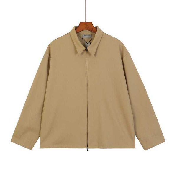 

21ss tide brand double thread esential high street zipper jacket top, Black;brown