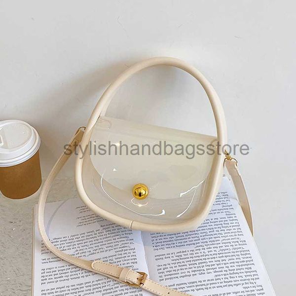 

shoulder summer transparent jelly small for women 2023 new fashion ins. fashionable and foreign style versatile saddle one bagstylishhandbag