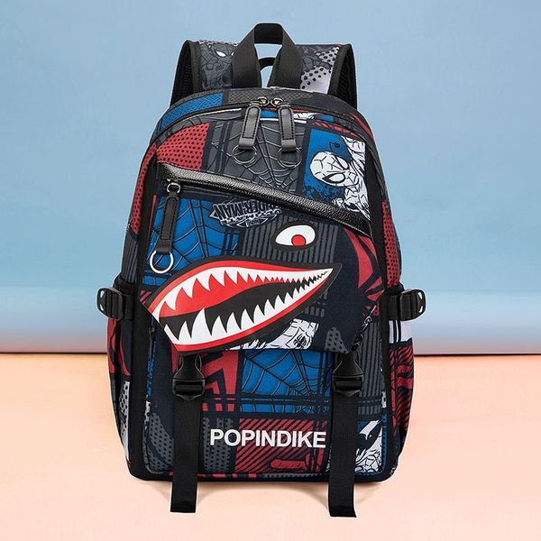 

designer backpack fashion student bookbag designer backpack men women backpack large capacity printed graffiti leather leisure travel backpa