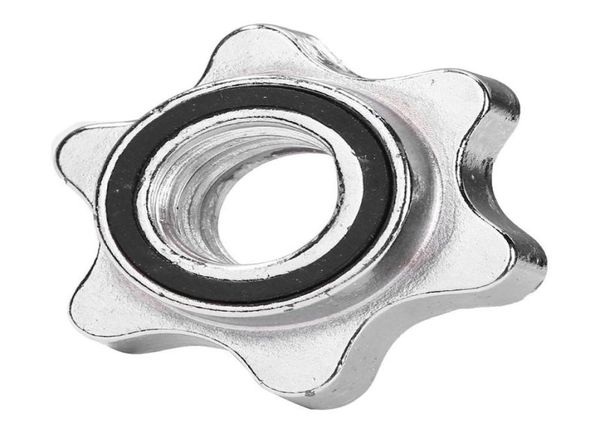 

standard sports hexagon nut round nut barbell bar solid steel spinlock collars clamps dumbell accessory8319434