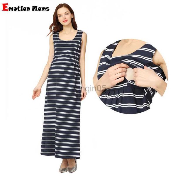 

maternity dresses new summer maternity long dress women pregnant dress sleeveless stretch cotton stripe breastfeeding lactancia clothes hkd2, White