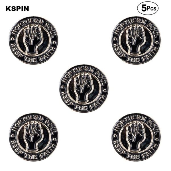 

northern soul brooches lapel pin flag badge brooch pins badges 5pcs a lot5162198, Black
